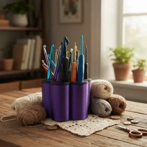 Organizador Aguja Crochet Flor Tornasol