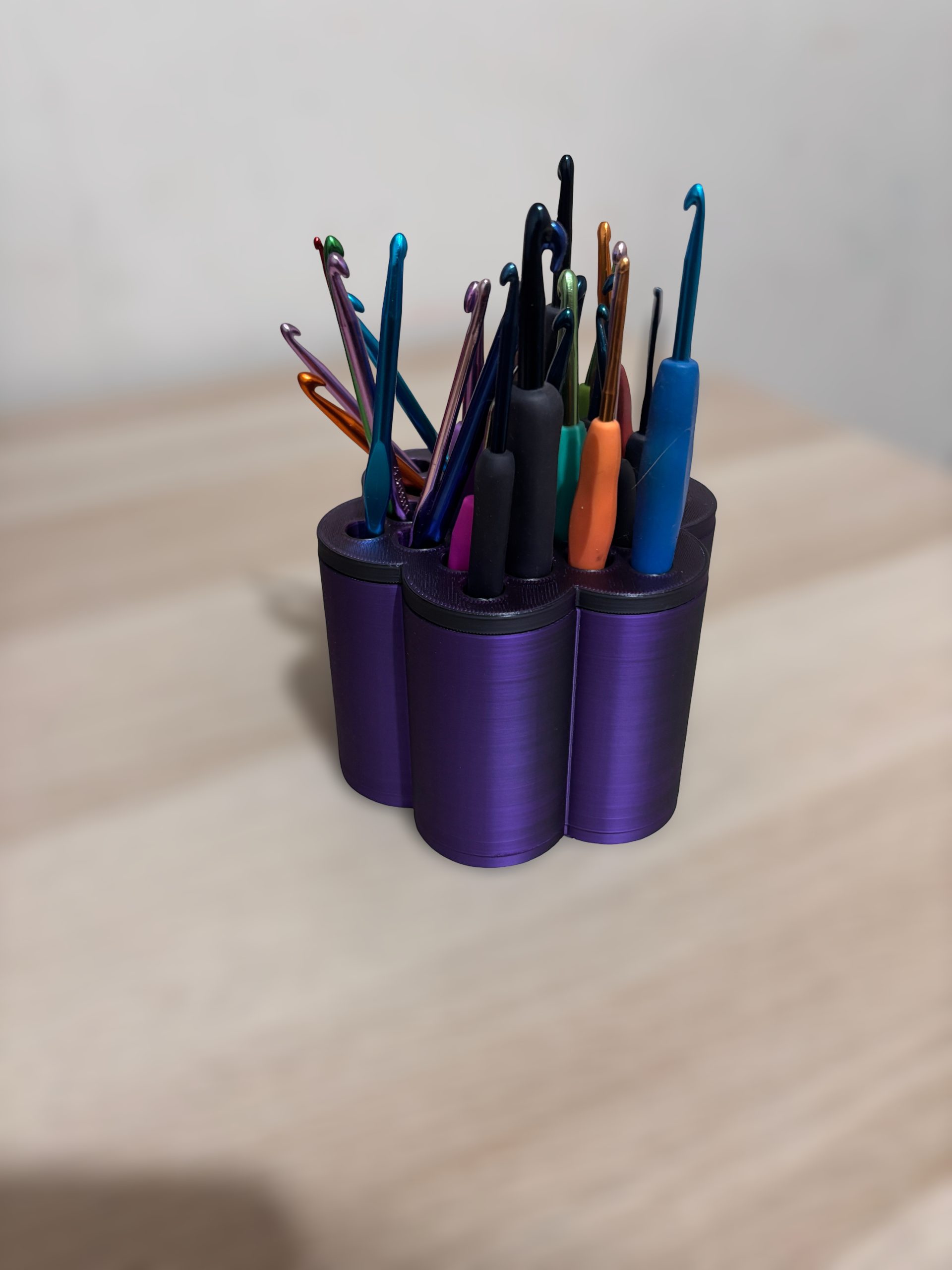 Organizador Aguja Crochet Flor Tornasol - Imagen 4
