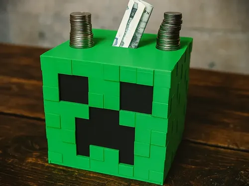 Alcancía - Creeper Pixelada Minecraft - Imagen 3