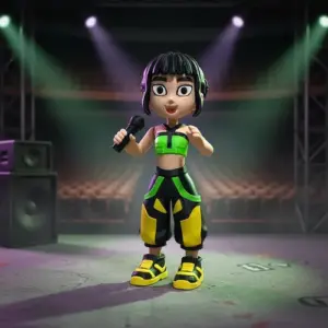 Guerreras Kpop Zoey Figura Articulada 3d 24cm