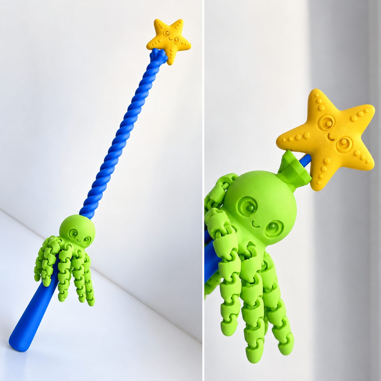 Varita con pulpo articulado giratorio - Imagen 2